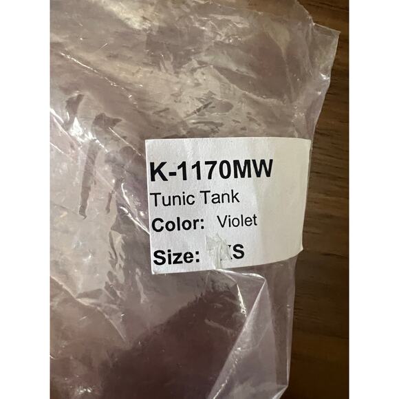 Krisa Revolve Violet Sheer Tunic Tank Top Sleeveless Size S NWT - Picture 5 of 6